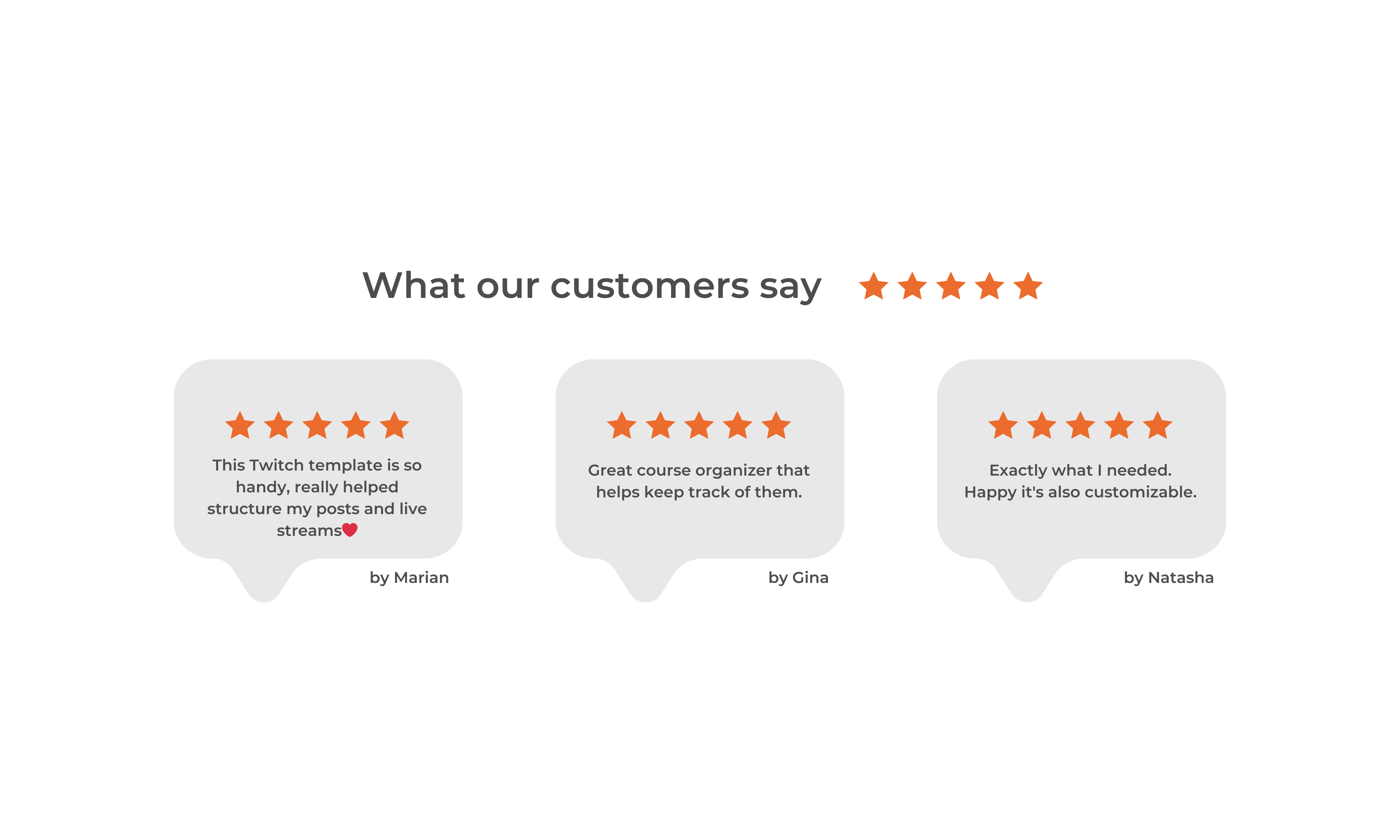 these are the 5 stars reviews from our customer for the Notion Templates in our store