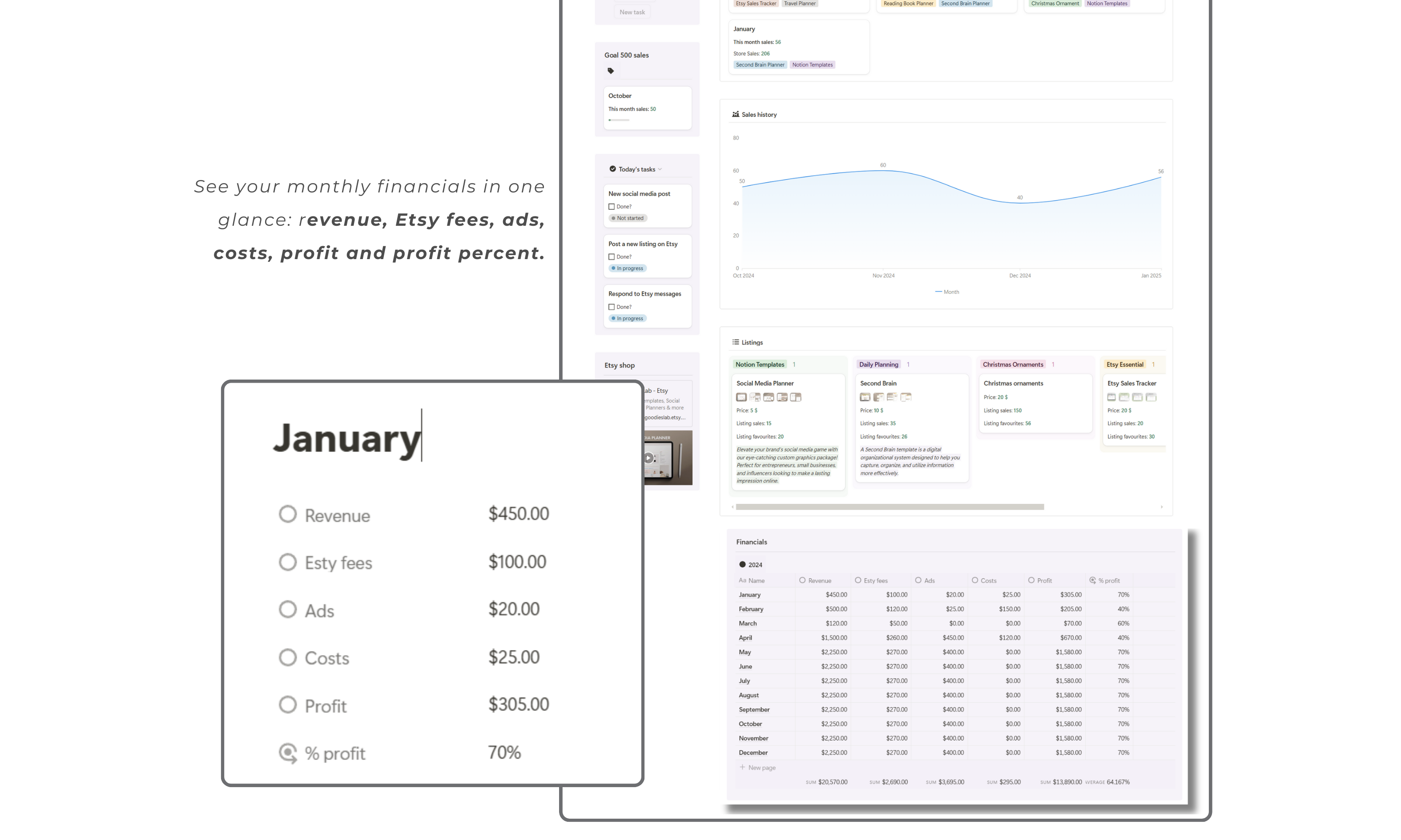  Level up Etsy sales tracking with Notion